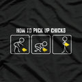 How To Pick Up Chicks Funny Chicken Lifting Humor Farmer Meme T-Shirt