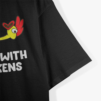 Life Is Better With Rubber Chickens - Funny T-Shirt