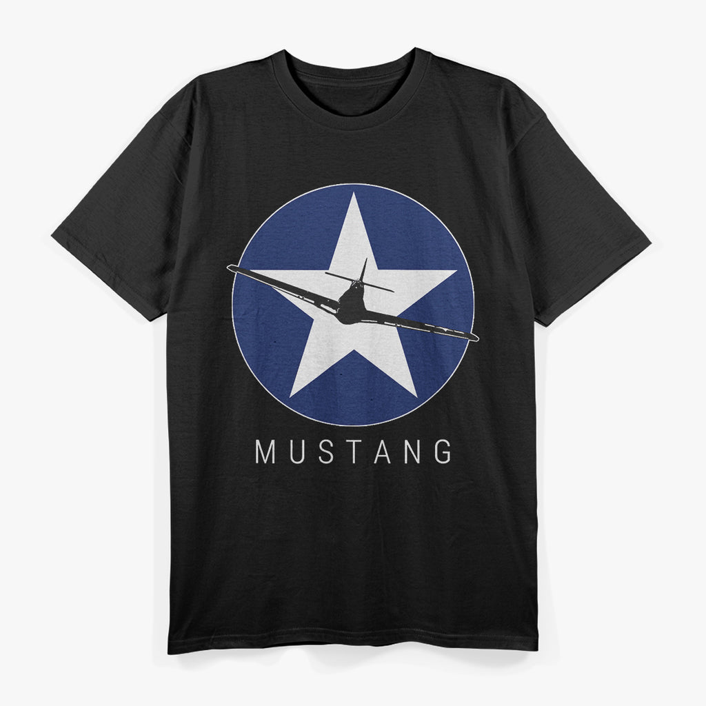 P51 Mustang WWII Fighter Warplane Tribute T-Shirt