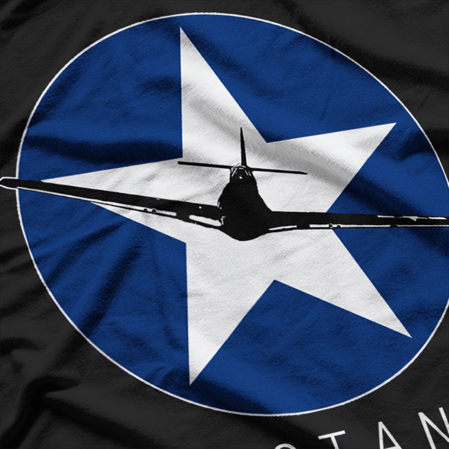 P51 Mustang WWII Fighter Warplane Tribute T-Shirt