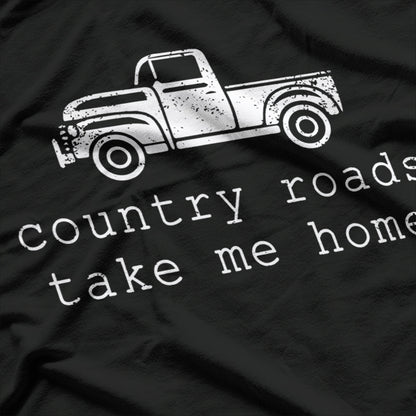 Vintage Country Roads Take Me Home Classic Outdoors Nature T-Shirt