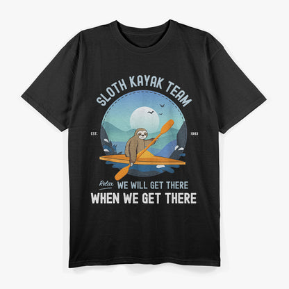 Sloth Kayak Team - Hilarious and Lazy Adventure Lover T-Shirt