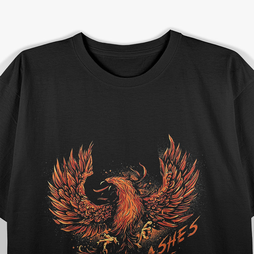 From The Ashes I Rise Motivational Phoenix Mythical Power T-Shirt