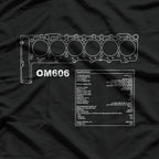OM606 Engine Diesel Classic Car Enthusiast T-Shirt