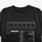 OM606 Engine Diesel Classic Car Enthusiast T-Shirt