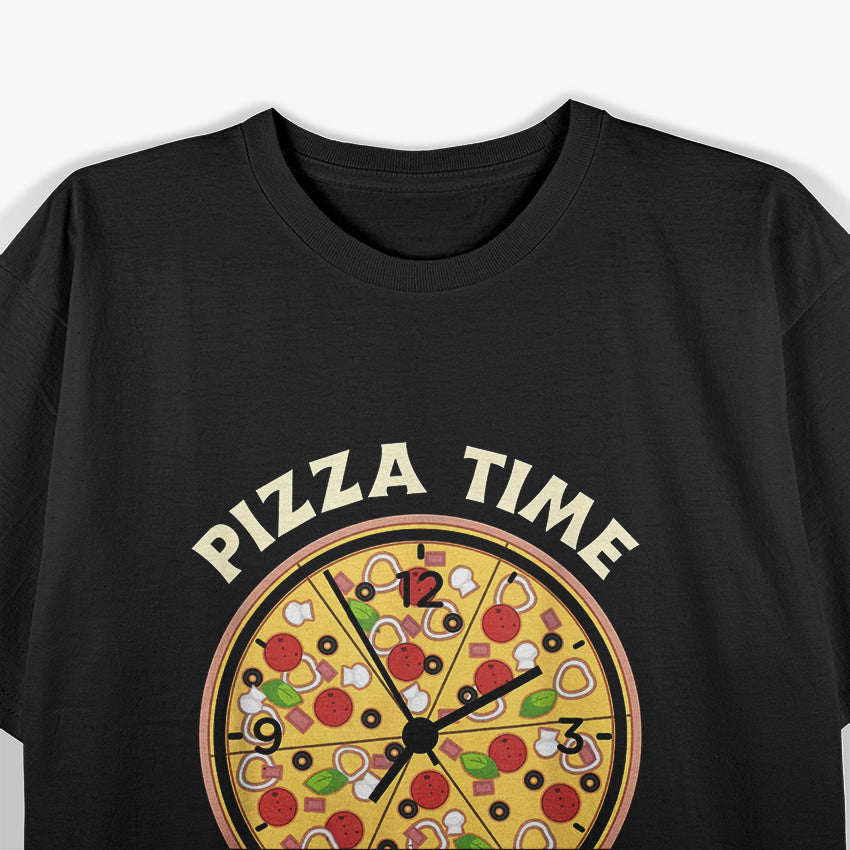 Pizza Time All the Time Funny Food Lover Cheese Pepperoni T-Shirt