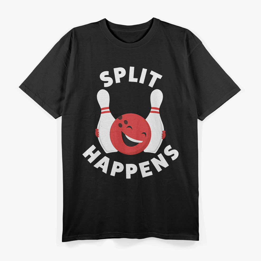 Split Happens Funny Bowling Strike Spare Gutter Ball T-Shirt