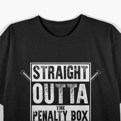 Straight Outta Ice Hockey Player T-Shirt