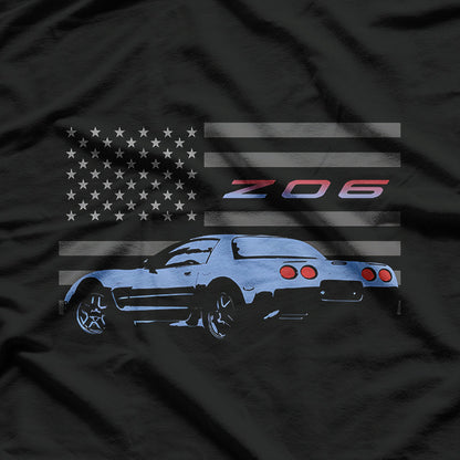 Corvette C5 Z06 American Patriotic, Car Club T-Shirt