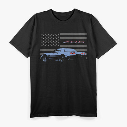 Corvette C5 Z06 American Patriotic, Car Club T-Shirt