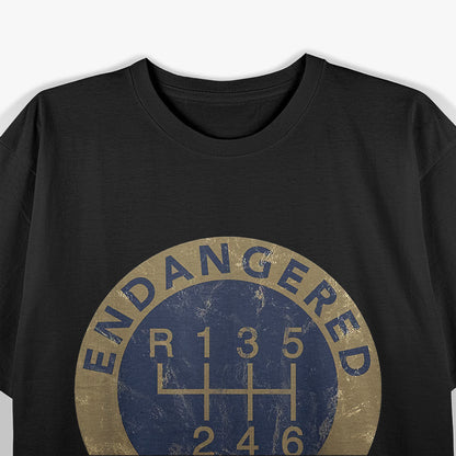 Endangered Stick Shift Manual Transmission Funny Car Lover T-Shirt