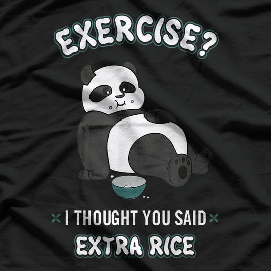 Panda Workout Routine Funny Exercise Humor T-Shirt