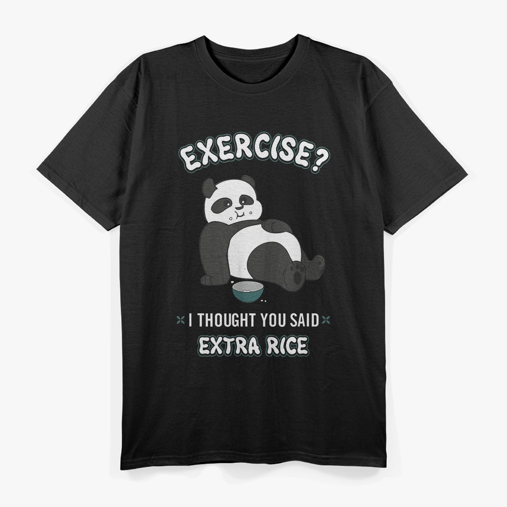 Panda Workout Routine Funny Exercise Humor T-Shirt