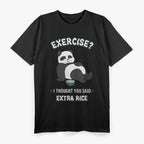 Panda Workout Routine Funny Exercise Humor T-Shirt