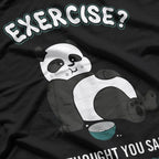 Panda Workout Routine Funny Exercise Humor T-Shirt
