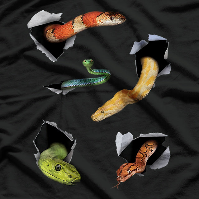 Snake Lover Funny Reptile Enthusiast Bold Animal Design T-Shirt