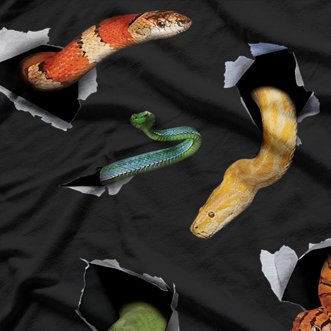 Snake Lover Funny Reptile Enthusiast Bold Animal Design T-Shirt