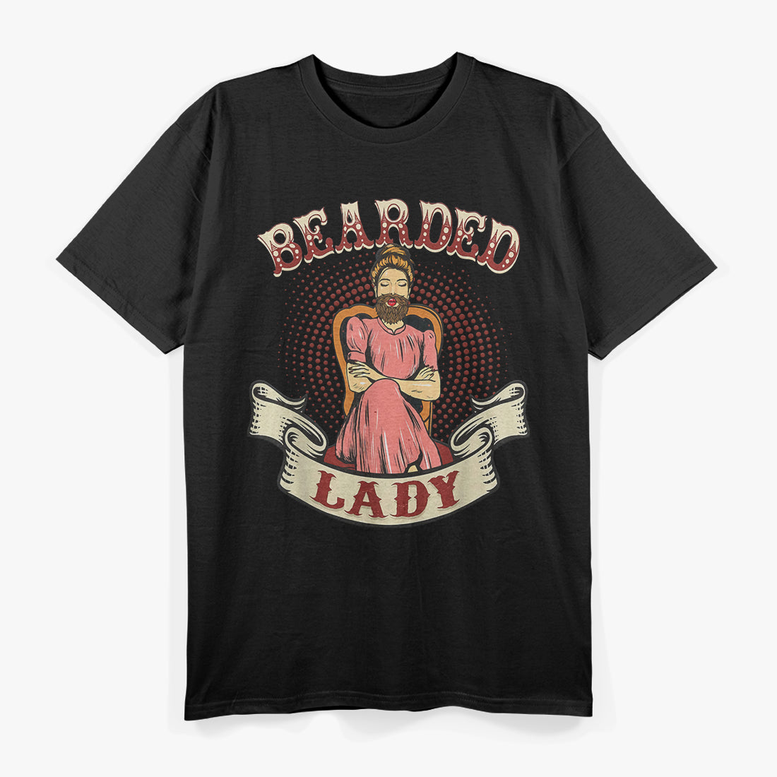 Vintage Circus Bearded Lady Costume Carnival Performer T-Shirt