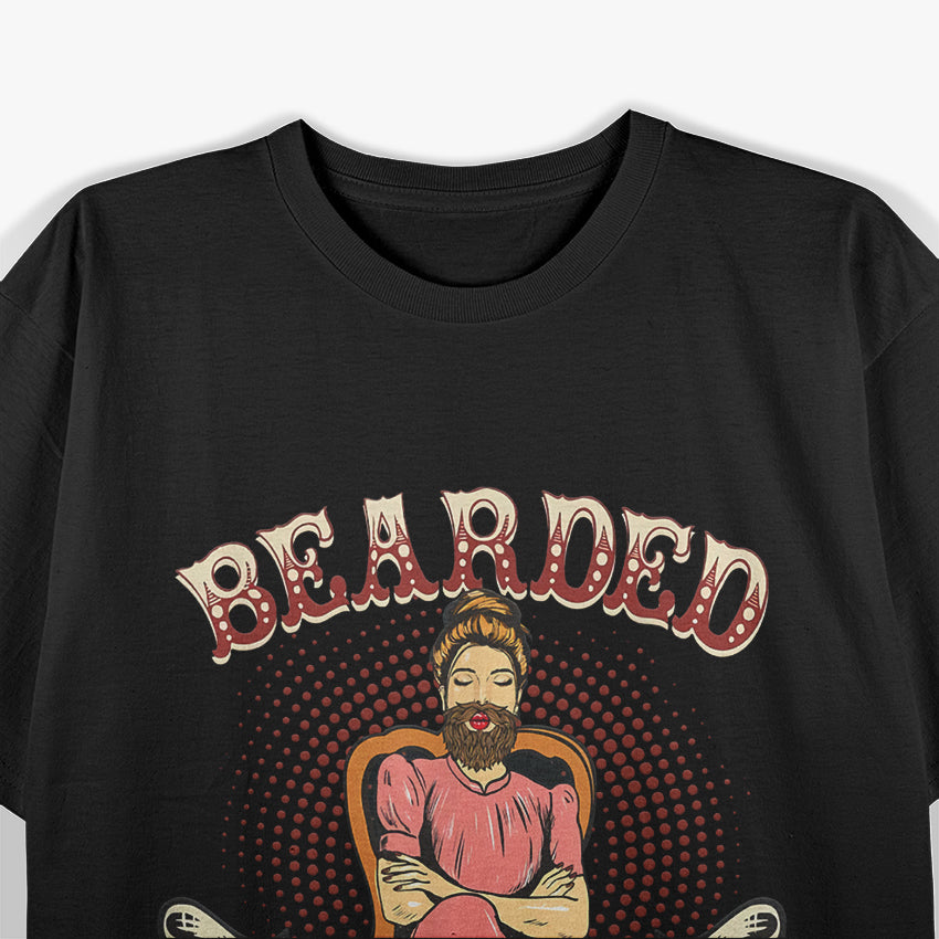 Vintage Circus Bearded Lady Costume Carnival Performer T-Shirt