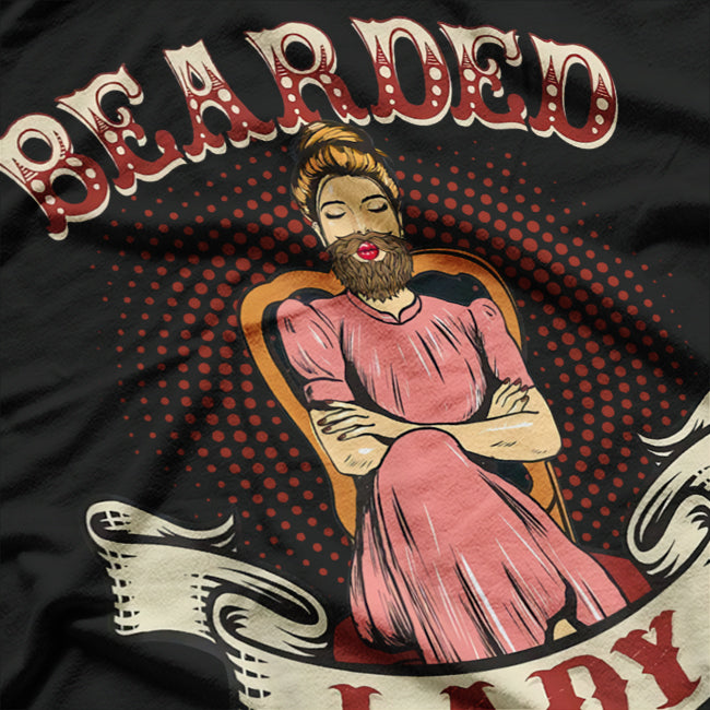 Vintage Circus Bearded Lady Costume Carnival Performer T-Shirt