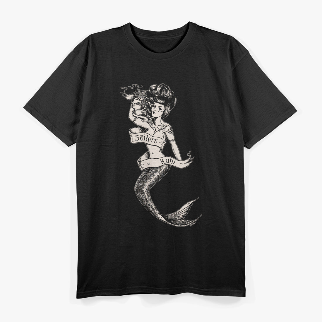 Sailor's Ruin - Mermaid Tattoo Design T-Shirt