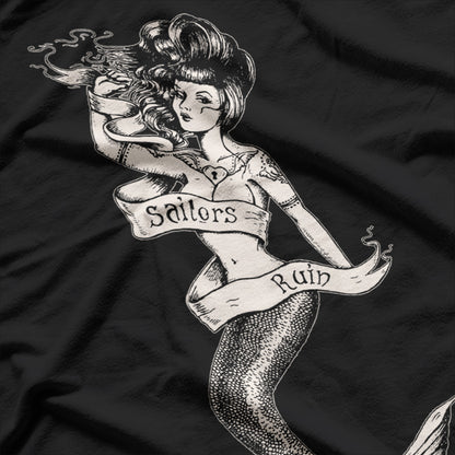 Sailor's Ruin - Mermaid Tattoo Design T-Shirt