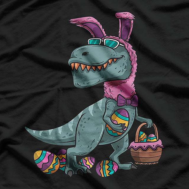 Easter Bunny T-Rex - Dinosaur Eggs & Basket T-Shirt