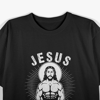 Jesus The Ultimate Deadlifter Workout Parody T-Shirt