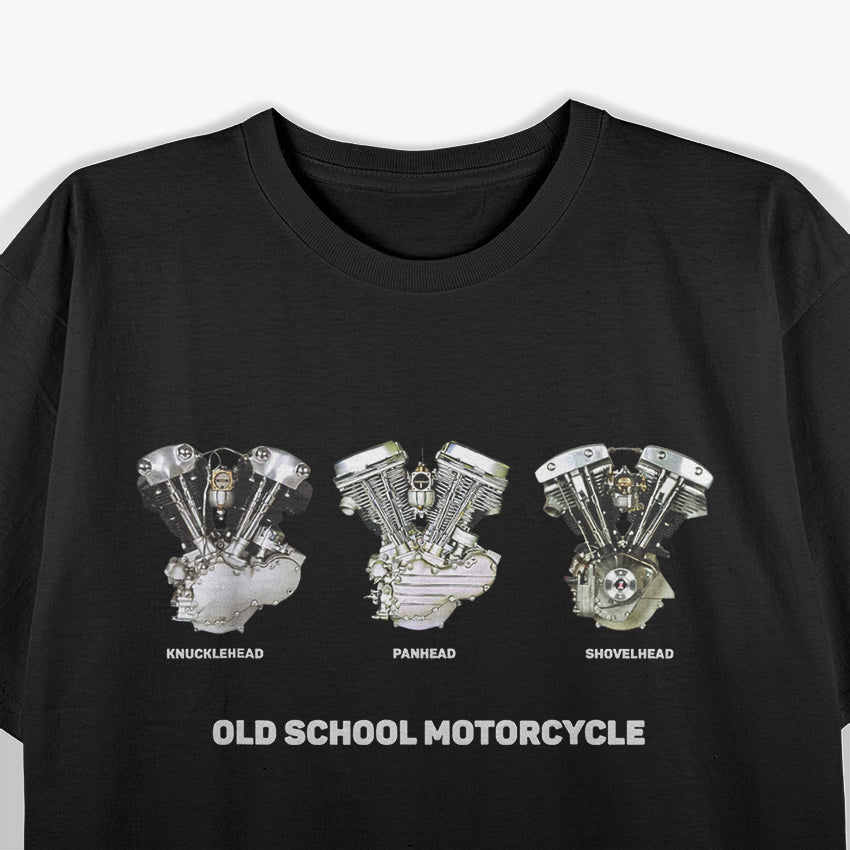 Shovelhead Knucklehead Panhead Old School Motorcycle T-Shirt