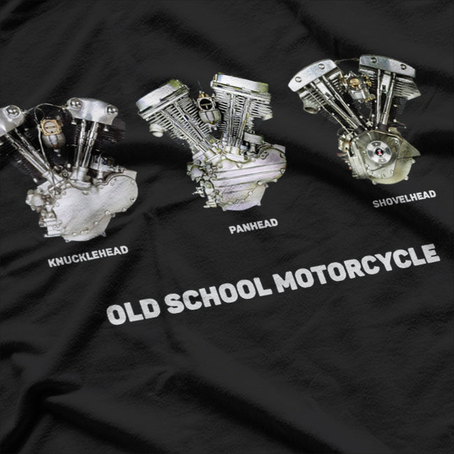 Shovelhead Knucklehead Panhead Old School Motorcycle T-Shirt