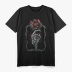 Skeleton Hand Rose Gothic Red Flower Skull Tattoo Occult Art T-Shirt