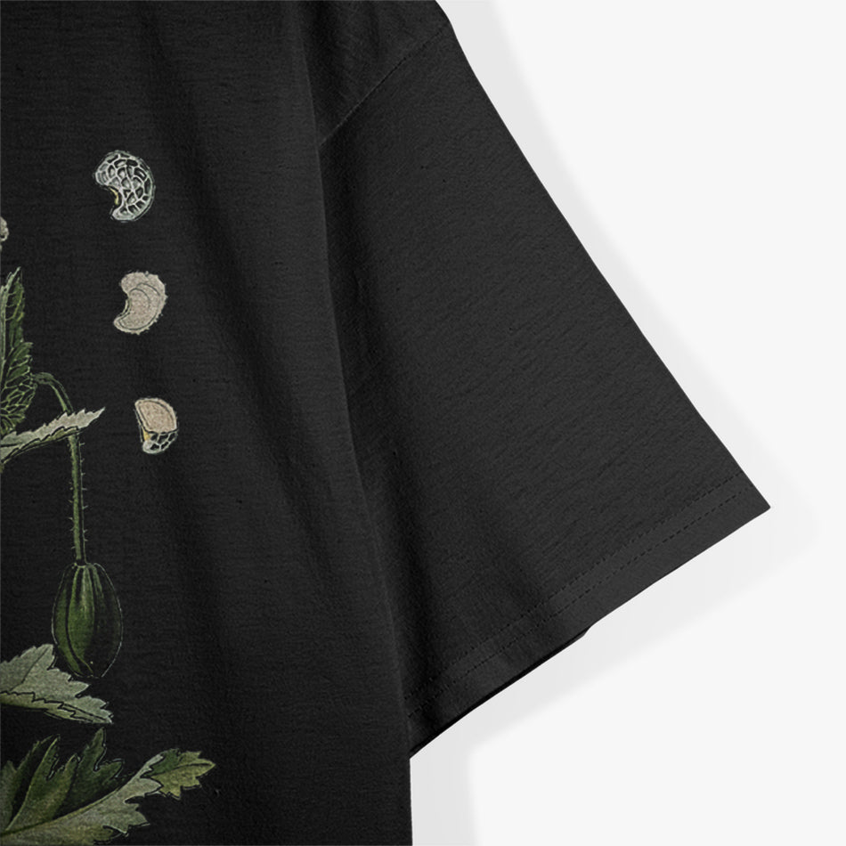 Botanical Poppies - Elegant Red Poppy Design T-Shirt