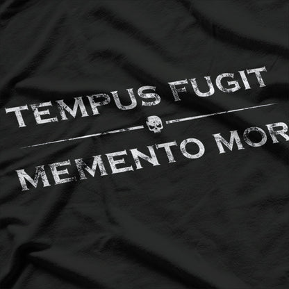 Latin Saying Tempus Fugit Memento Mori Philosophy T-Shirt