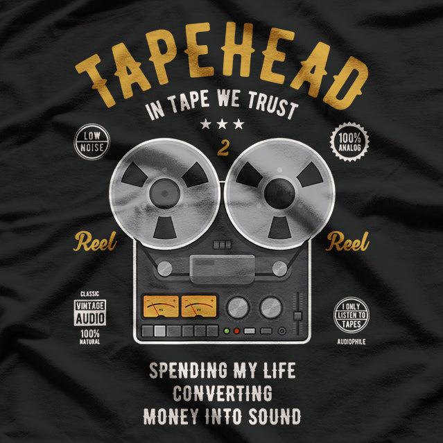 Reel To Reel Tape Vintage Music Lover Retro Audiophile T-Shirt