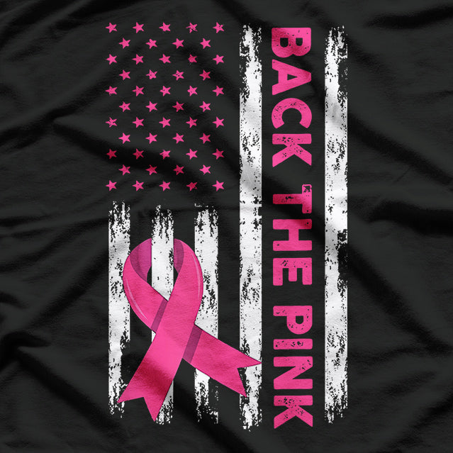 Back The Pink Breast Cancer Awareness Fighter Support T-Shirt