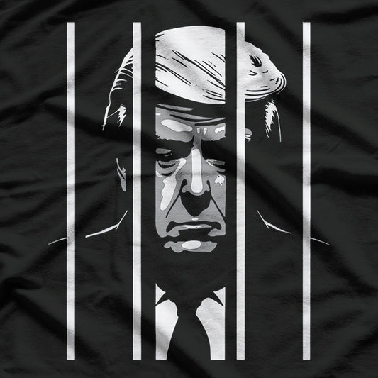 Funny Anti-Trump Trump Behind Bars Satire T-Shirt