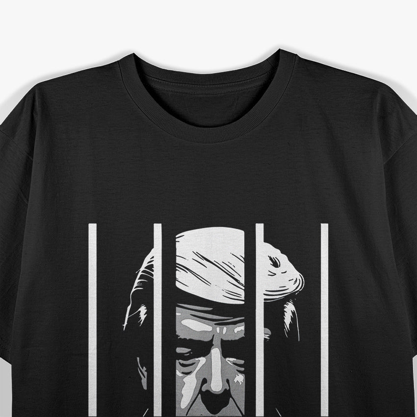 Funny Anti-Trump Trump Behind Bars Satire T-Shirt