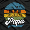 Papa The Man The Myth The Legend Cool Father’s Day Grandpa T-Shirt