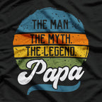 Papa The Man The Myth The Legend Cool Father’s Day Grandpa T-Shirt