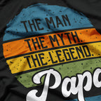 Papa The Man The Myth The Legend Cool Father’s Day Grandpa T-Shirt