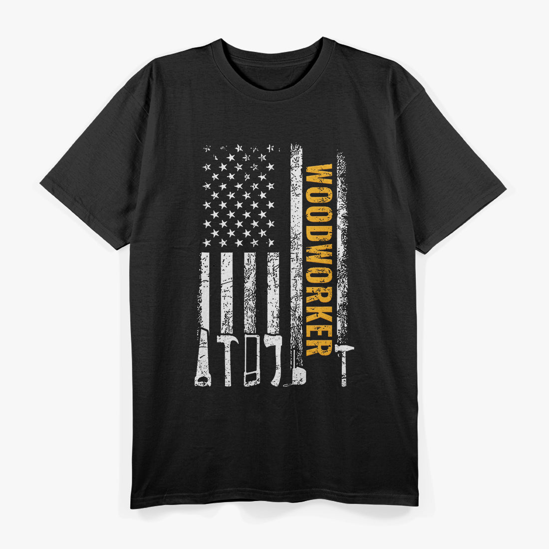 American Flag Woodworker - Carpenter T-Shirt