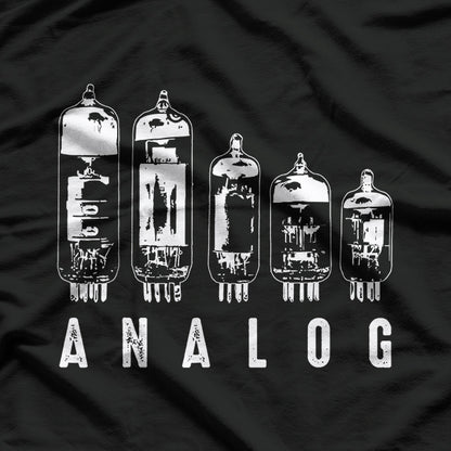 Cool Analog Vacuum Tubes – Retro Music Tech T-Shirt