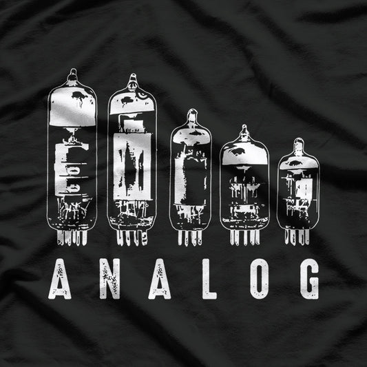 Cool Analog Vacuum Tubes – Retro Music Tech T-Shirt