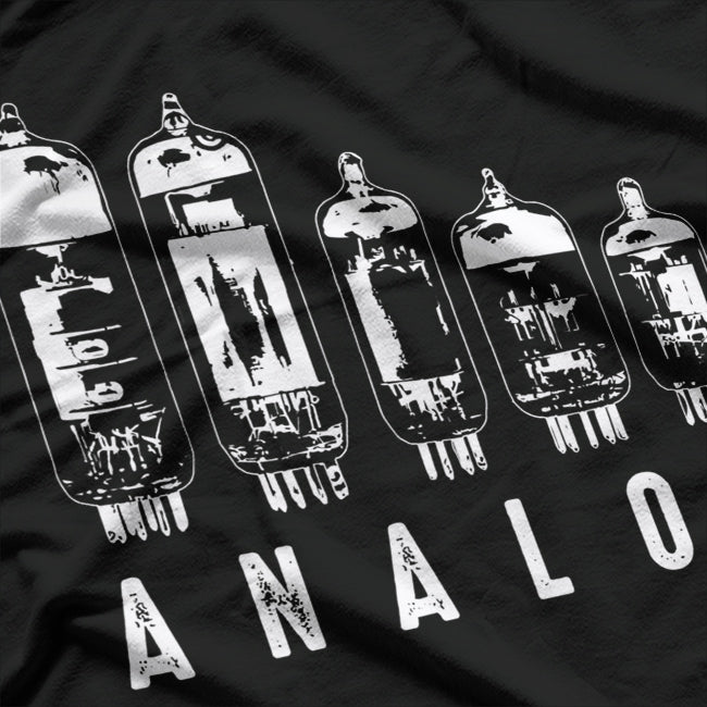 Cool Analog Vacuum Tubes – Retro Music Tech T-Shirt