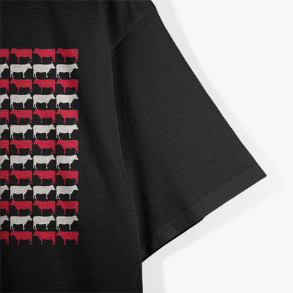 Cow American Flag Patriotic Animal Lover T-Shirt