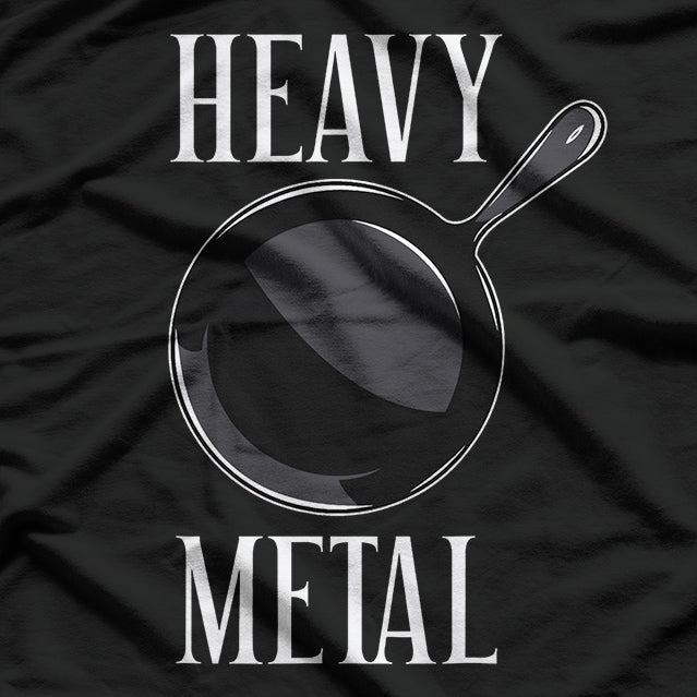 Heavy Metal Cast Iron Cookware Chef Funny Cooking T-Shirt
