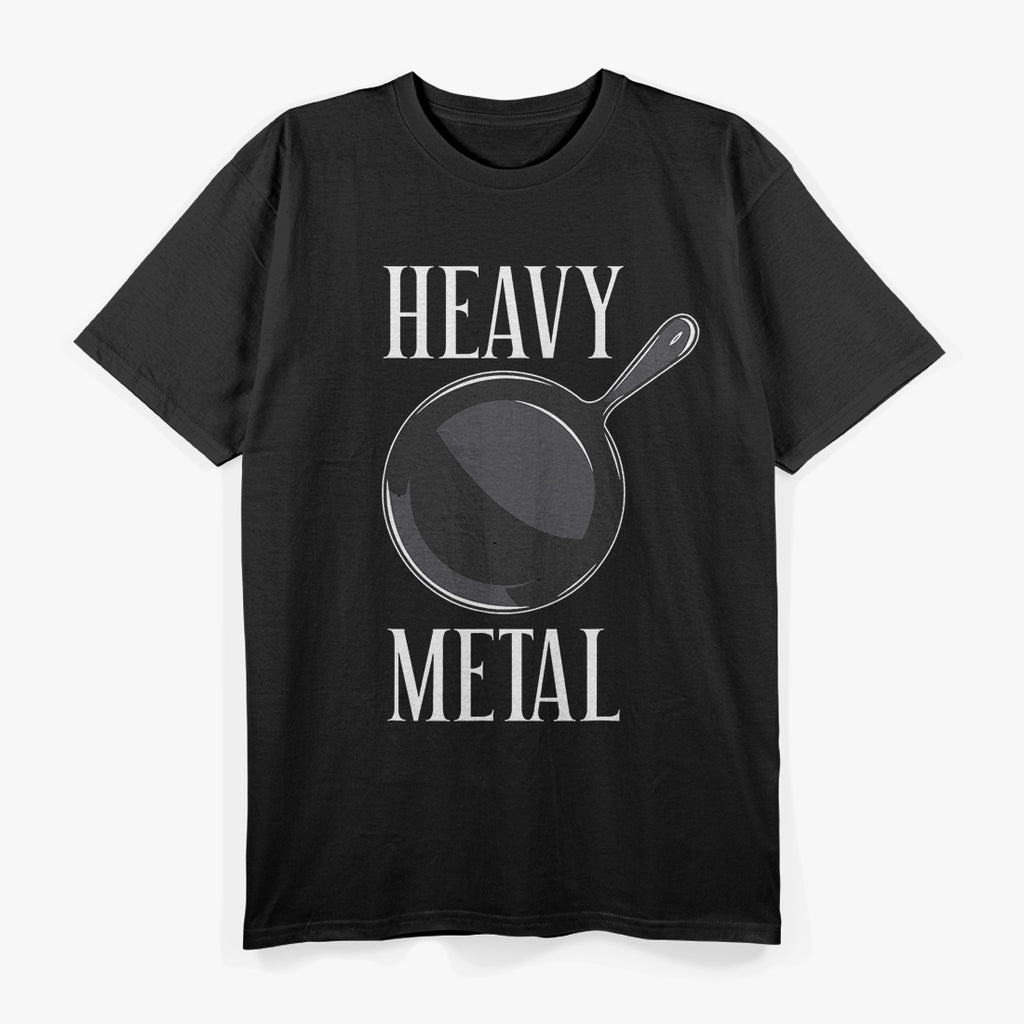 Heavy Metal Cast Iron Cookware Chef Funny Cooking T-Shirt