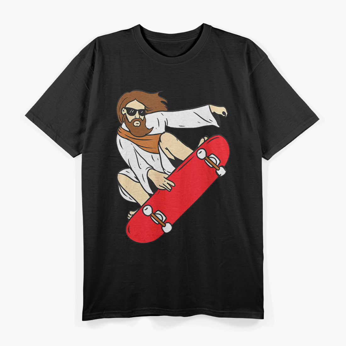 Jesus Riding Skateboard – Cool Religious Streetwear Design T-Shirt
