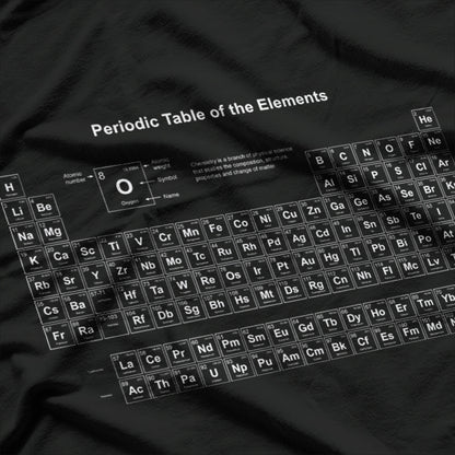 Periodic Table Of Elements Funny Nerdy Chemist Science Lover T-Shirt