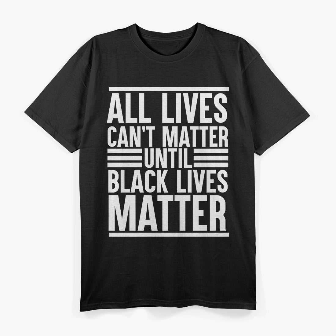 Justice For All Equality Black Lives Matter Activism Statement T-Shirt